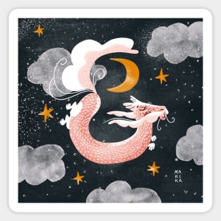 Pink Scale Dragon Sticker